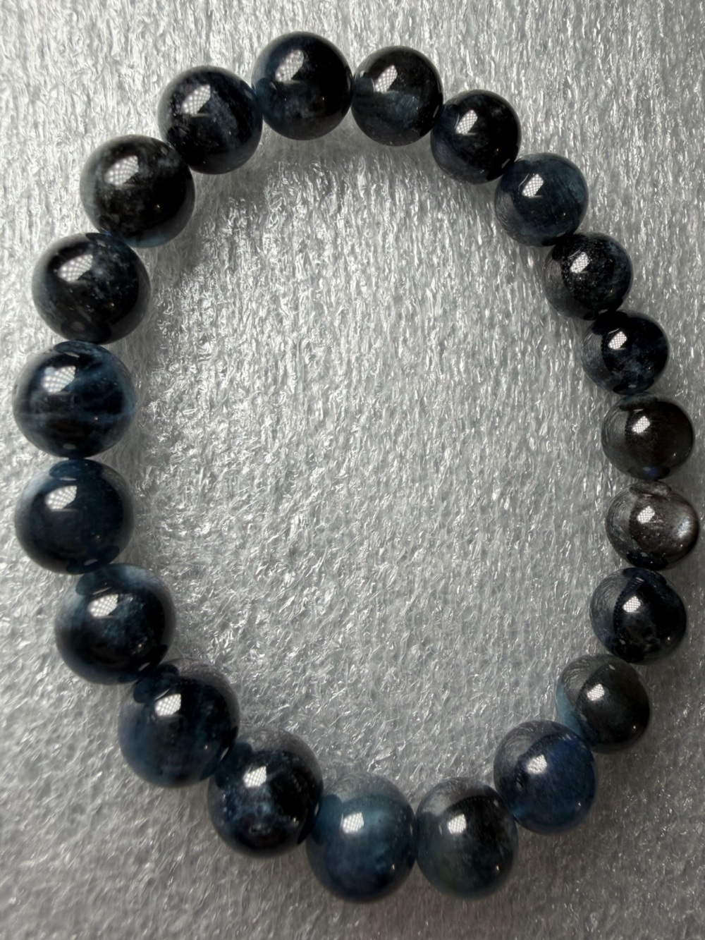 Absolutely Breathtaking 9MM Devil’s Aquamarine Natural Crystal Bracelet